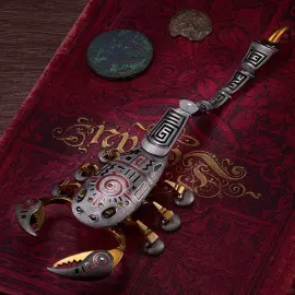 Сувенир из серебра "Знак зодиака - Скорпион Фараон"